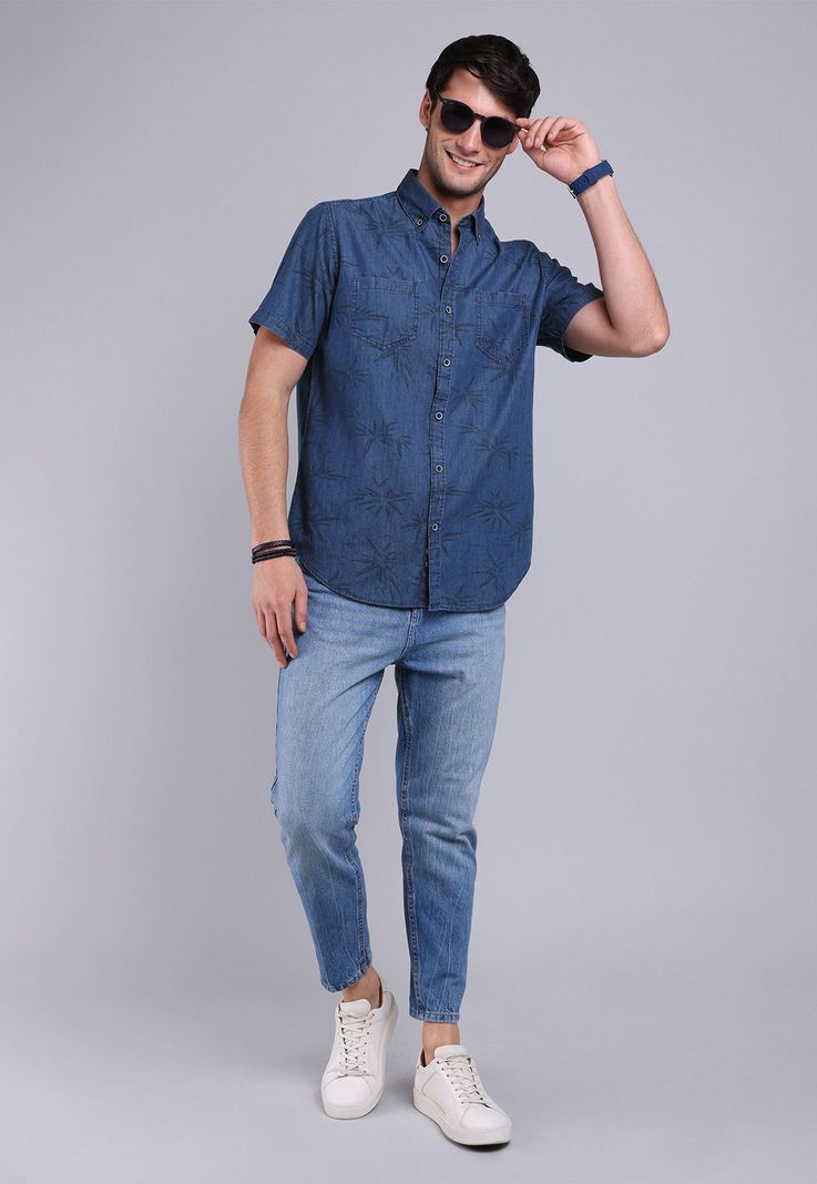 Camisa Denim Manga Corta Soviet BVSHF20NB-3