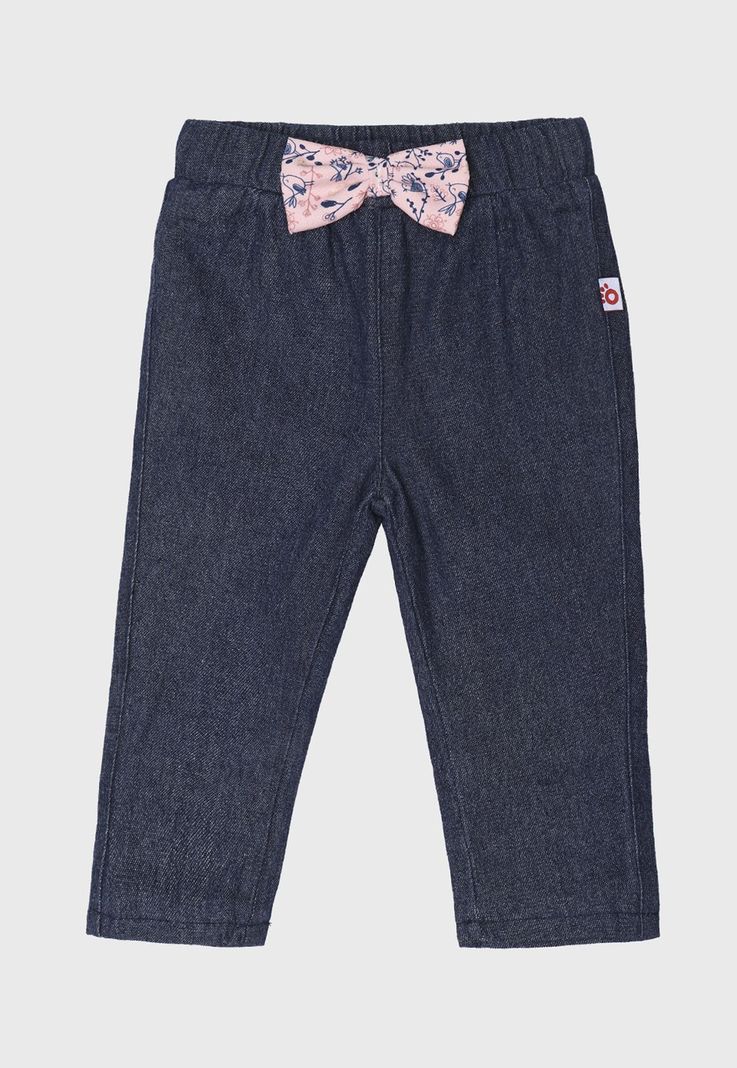 Jeans Con Forro Interior Niña Osito