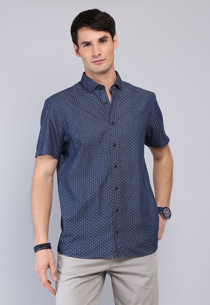 Camisa Print Manga Corta Arrow CM32018AZ Azul S