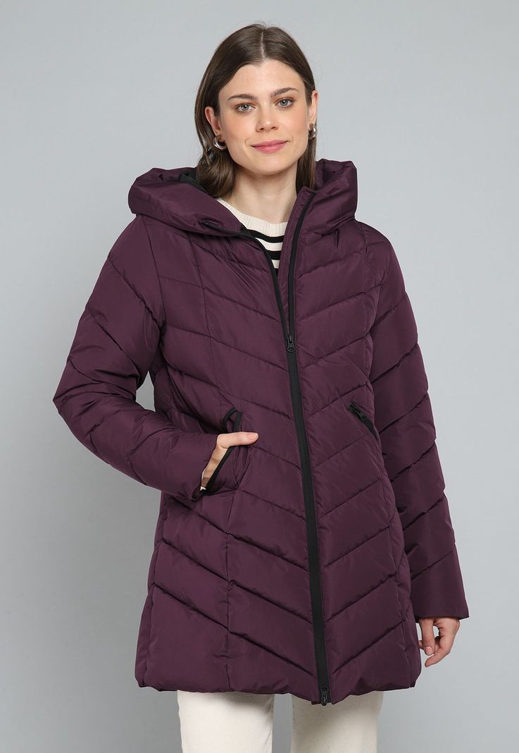 Parka Larga Acolchada con Capucha Mujer Esprit G025134-1