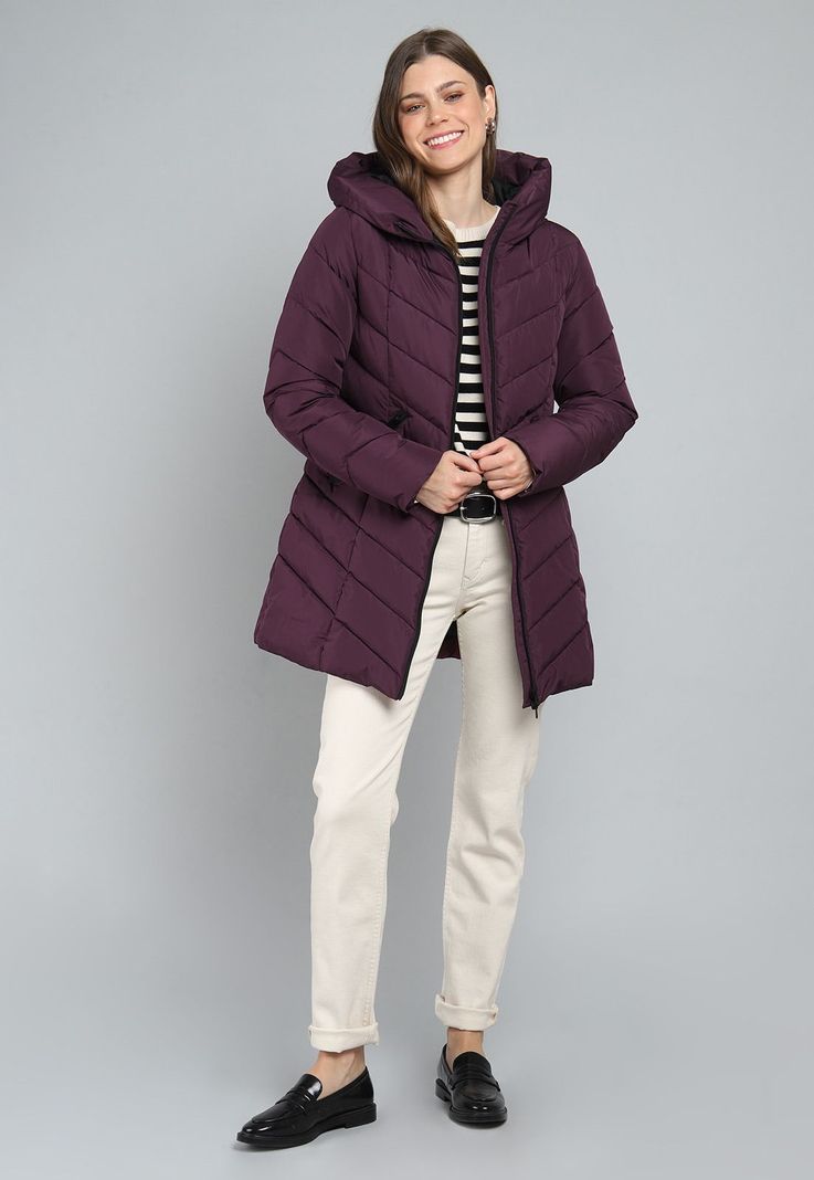Parka Larga Acolchada con Capucha Mujer Esprit G025134-2