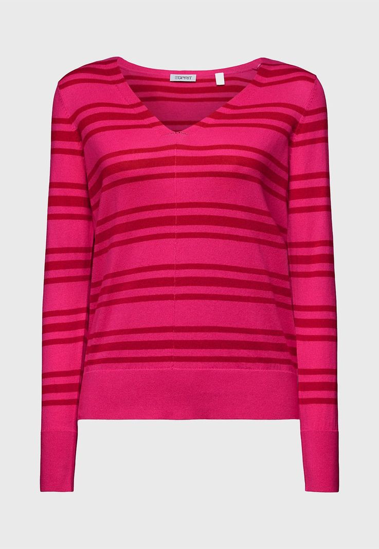 Sweater A Rayas De Algodón Mujer Esprit 994EE1I305-4