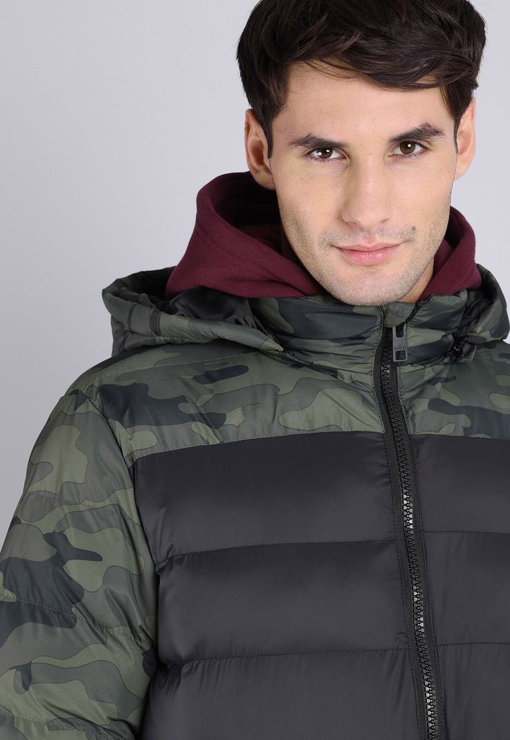 Parka Bicolor con Capucha Hombre Soviet SPKH701NE-2