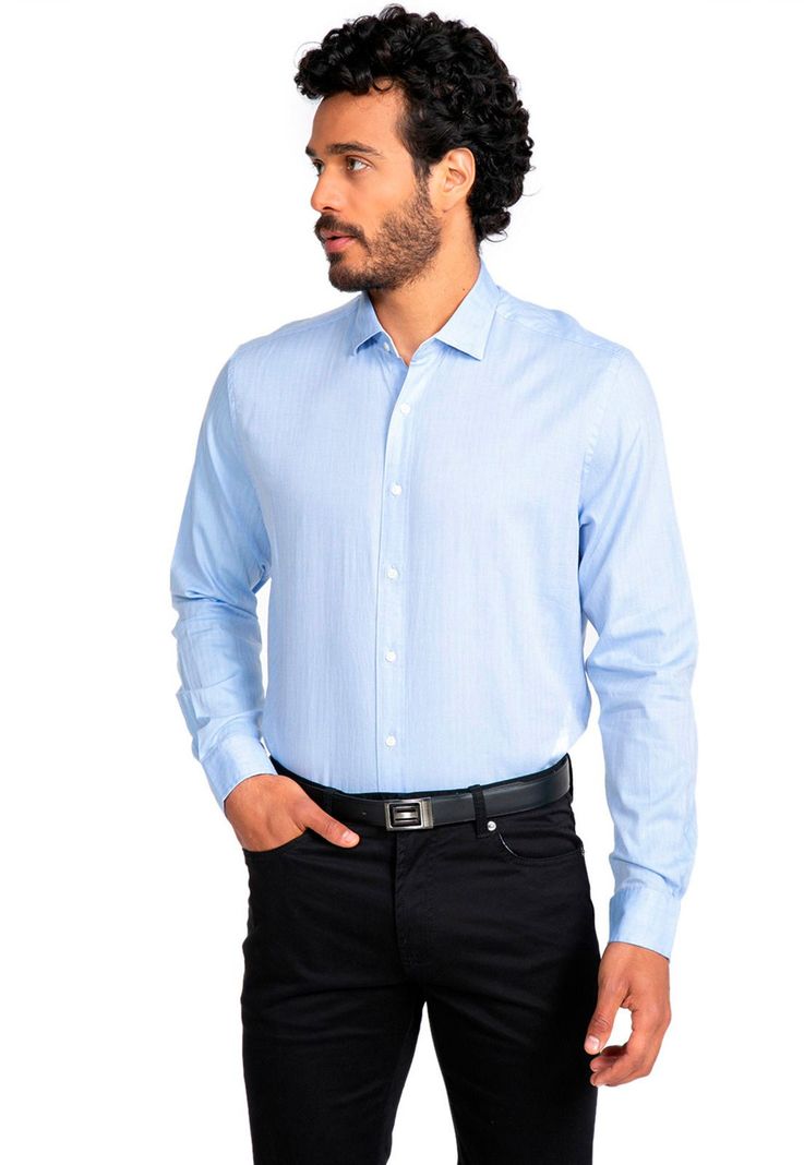Camisa Sport Celeste
