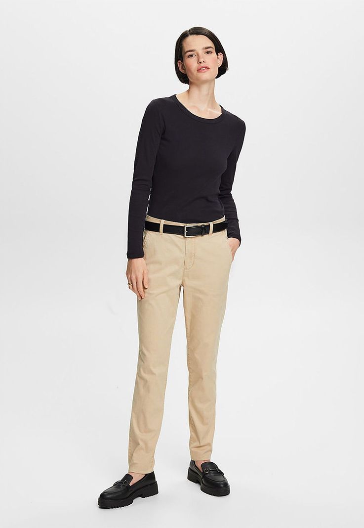 Pantalón Chino Mujer Esprit Azul marino-3