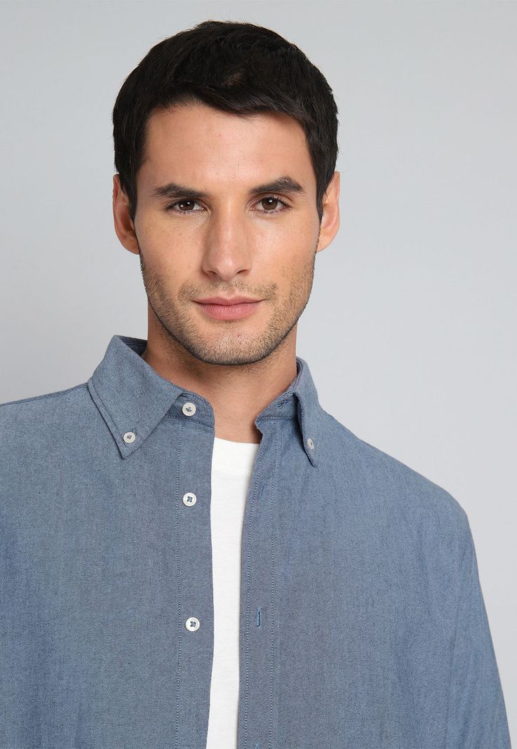Camisa Oxford Manga Larga Soviet BISHF40NB-2