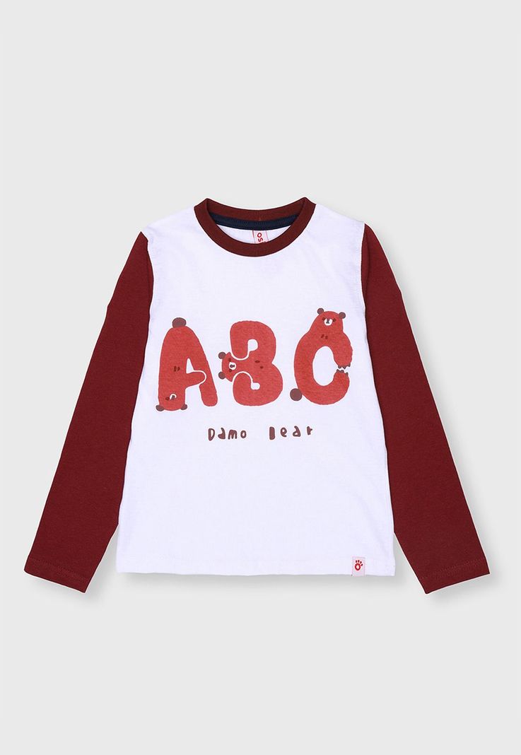 Polera Con Estampado Niño Osito PO2O001BL