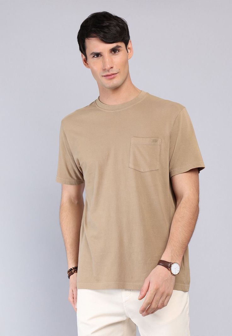 Polera Cuello Redondo Stone Wash Arrow PO32016CA Cafe S