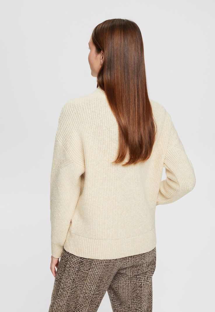 Sweater De Punto Mouliné Mujer Esprit-1
