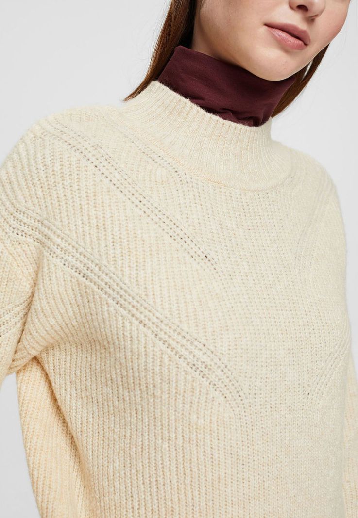 Sweater De Punto Mouliné Mujer Esprit-2
