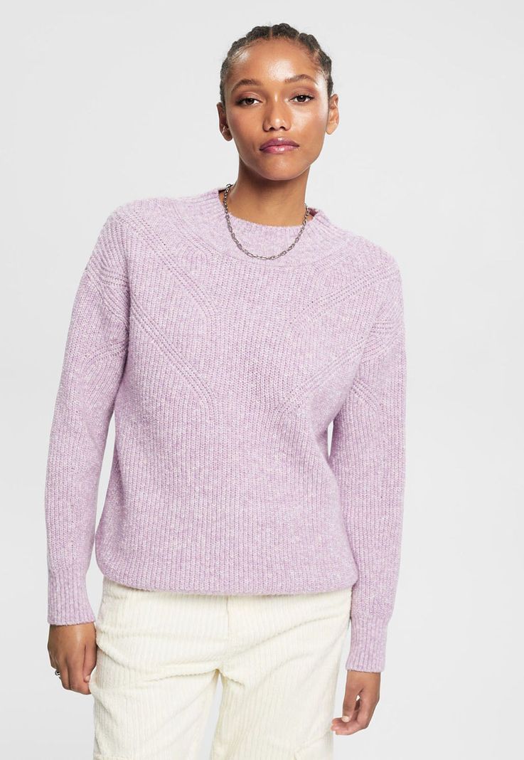 Sweater De Punto Mouliné Mujer Esprit-8