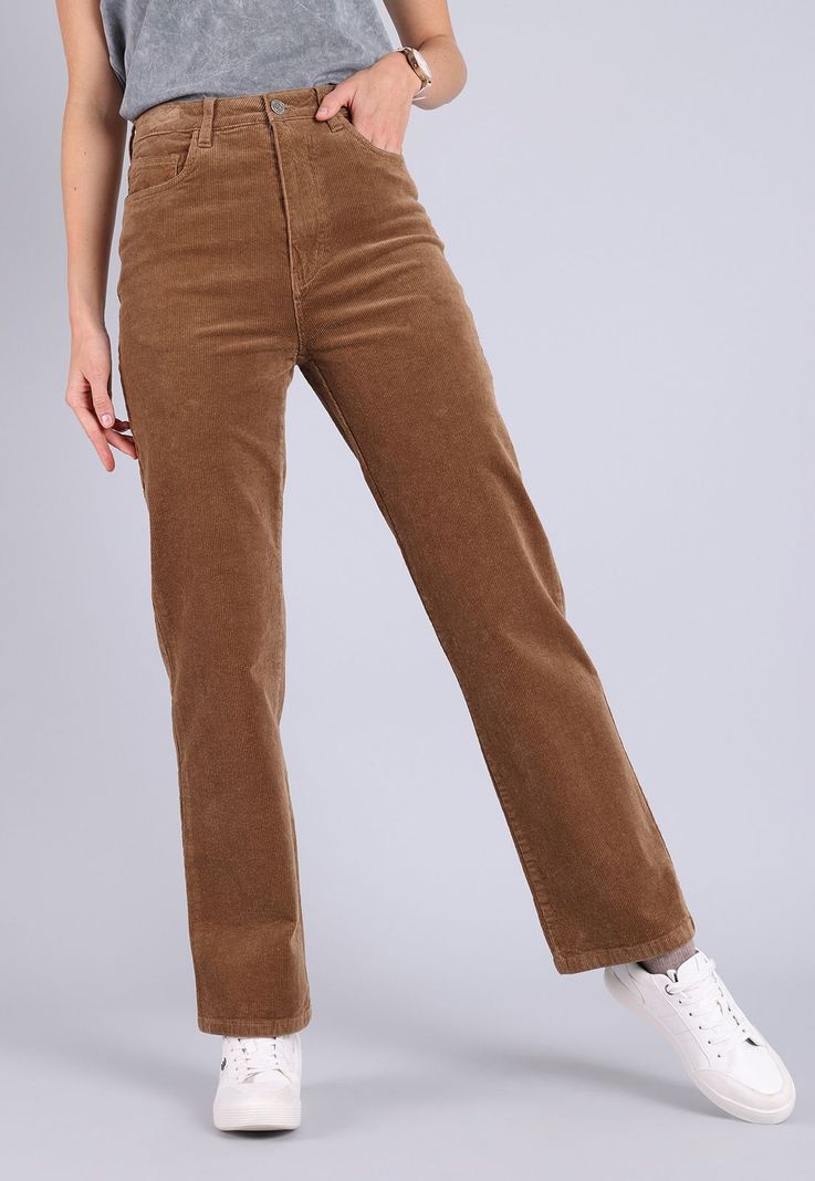 Pantalón Cotele Straight Mujer Soviet-0