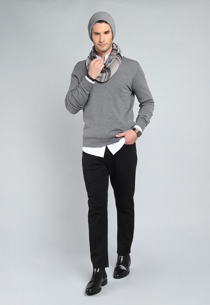 Sweater Cuello V Guy Laroche GLBII40GR-3