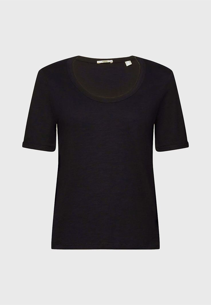 Polera de Algodón con Escote en U Mujer Esprit 033EE1K326-3