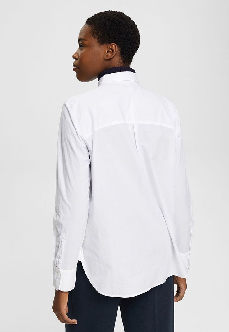 Blusa Camisera De Algodón Ecológico Mujer Esprit 122EE1F302-1