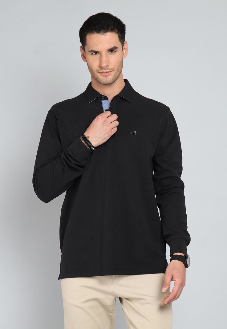Polera Pique Manga Larga Guy Laroche GLBIK48NE-0