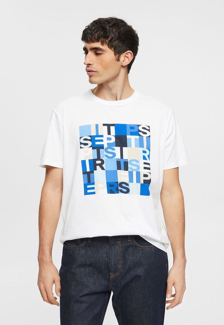 Polera Con Logo Esprit Estampado