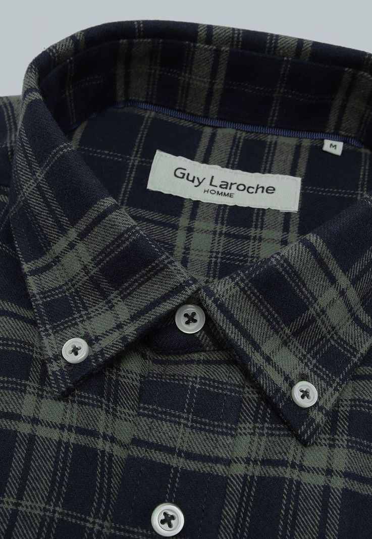 Camisa Cuadros Manga Larga Guy Laroche GLBIF48NB-4