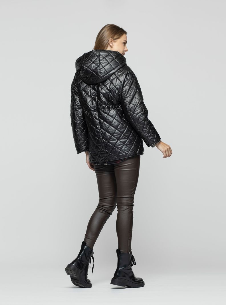 Parka Reversible Mujer Orian Negro Lineatre-0