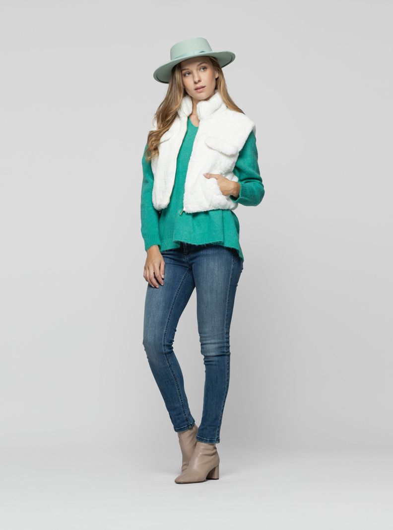 Gillet Mujer Naida Crudo Lineatre-1