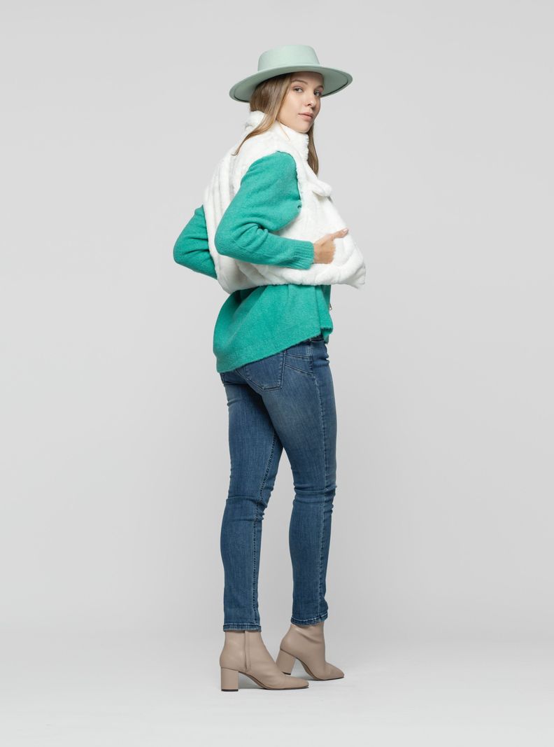 Gillet Mujer Naida Crudo Lineatre-2