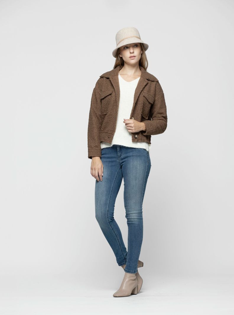 Chaqueta Mujer Eyra Chocolate Lineatre-1