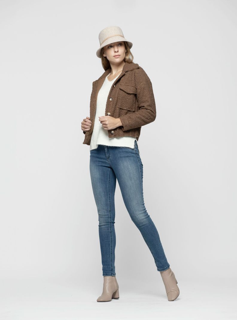Chaqueta Mujer Eyra Chocolate Lineatre-2