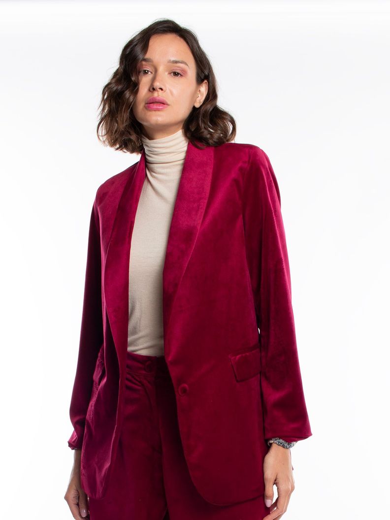 Chaqueta Burdeo Lineatre-0