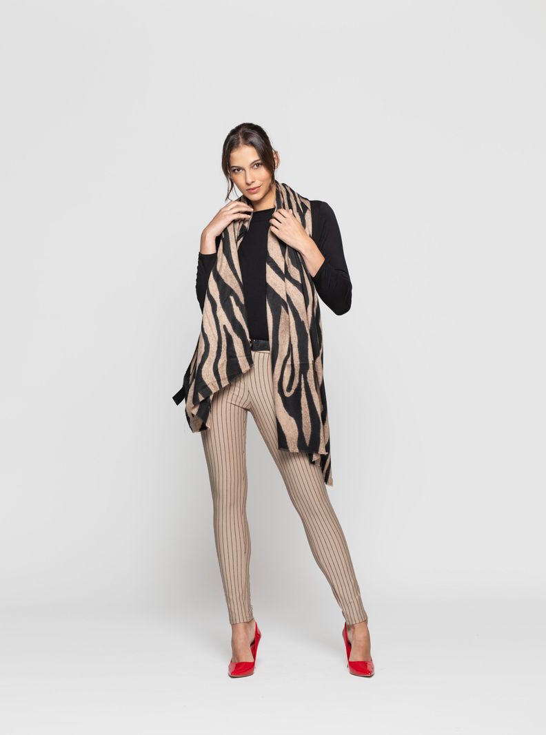 Echarpe Mujer Serina Camel Lineatre-1