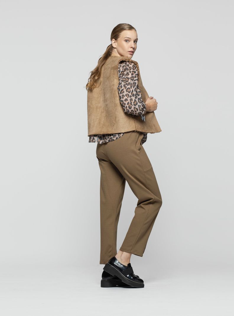 Gillet Mujer Ciria Camel Lineatre-1
