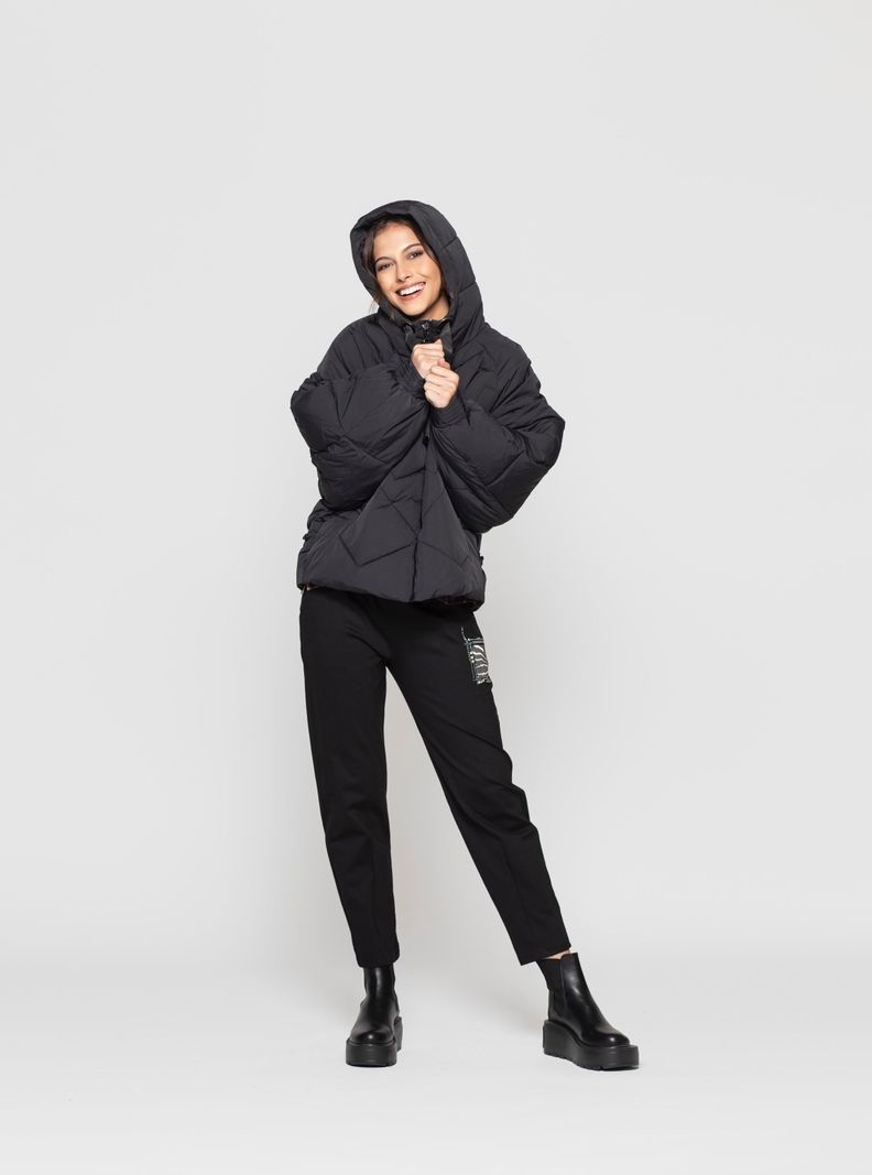 Parka Mujer Elaia Negro Lineatre-0