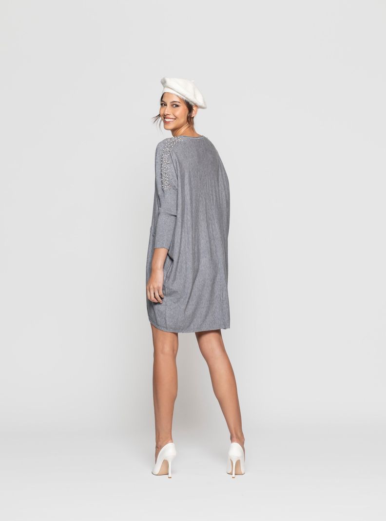 Vestido Mujer Tirza Gris Lineatre-2