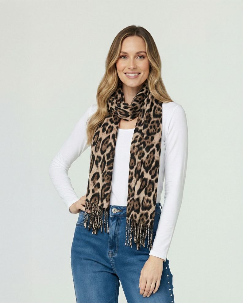 Echarpe Mujer Maria Camel Lineatre Cafe