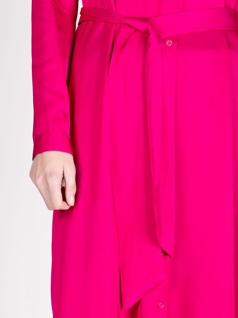 Vestido Camisero Satinado Fucsia Lineatre-1