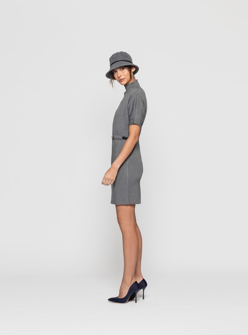 Vestido Mujer Claris Gris Lineatre-0