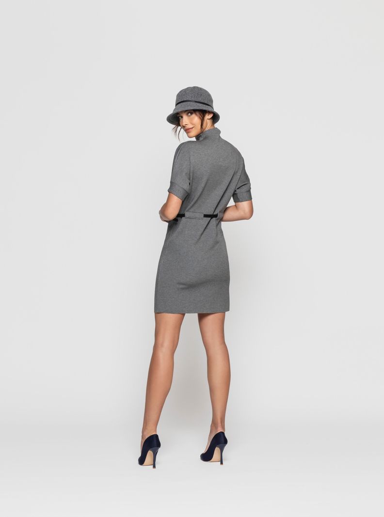 Vestido Mujer Claris Gris Lineatre-1
