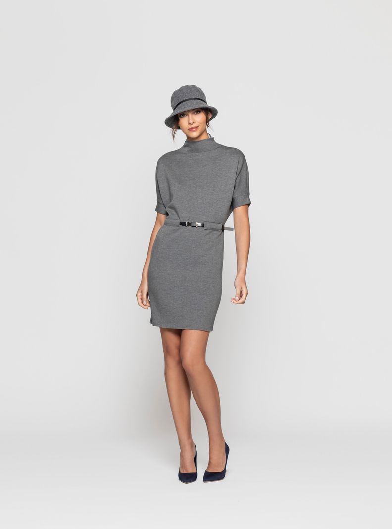Vestido Mujer Claris Gris Lineatre-2