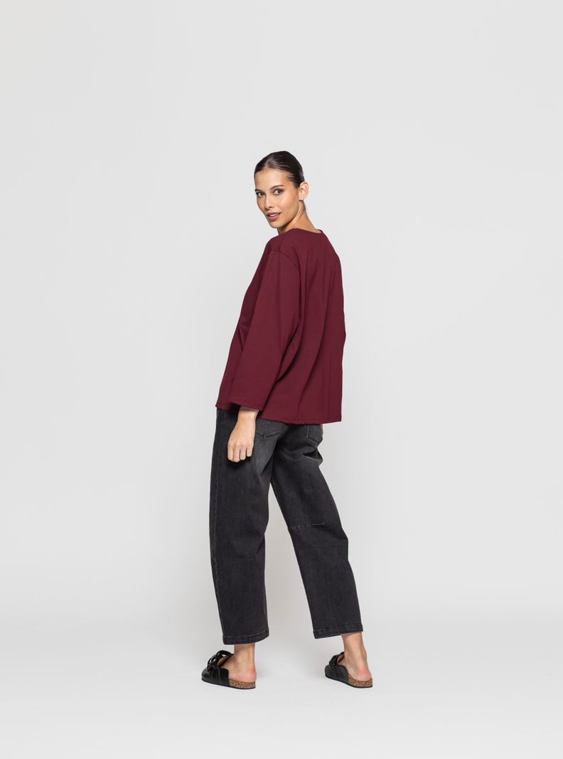 Polera Mujer Myra Burdeo Lineatre-1