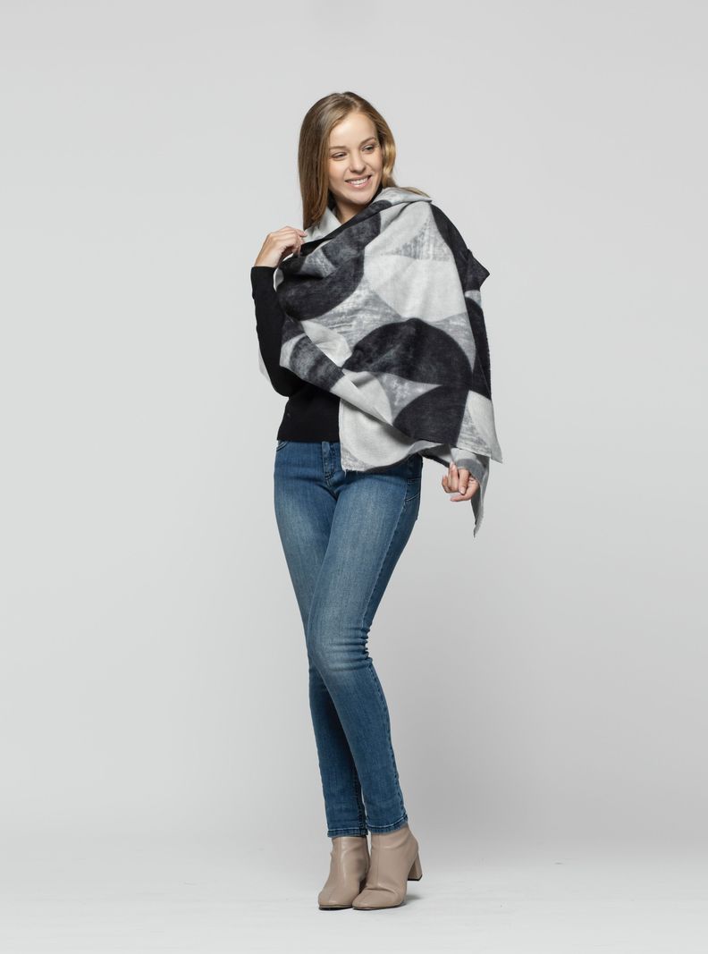 Echarpe Mujer Inara Negro Lineatre-0