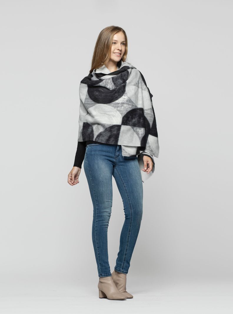 Echarpe Mujer Inara Negro Lineatre-1