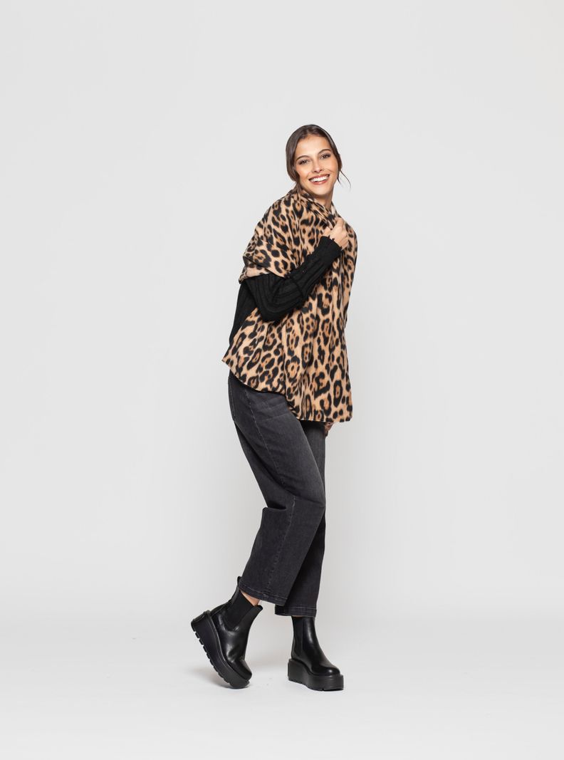 Echarpe Mujer Naelis Camel Lineatre-1