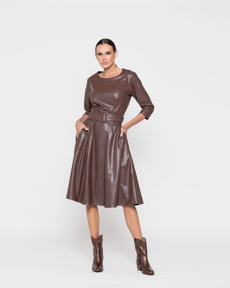 VESTIDO FRESIA CHOCOLATE Ludovica-0