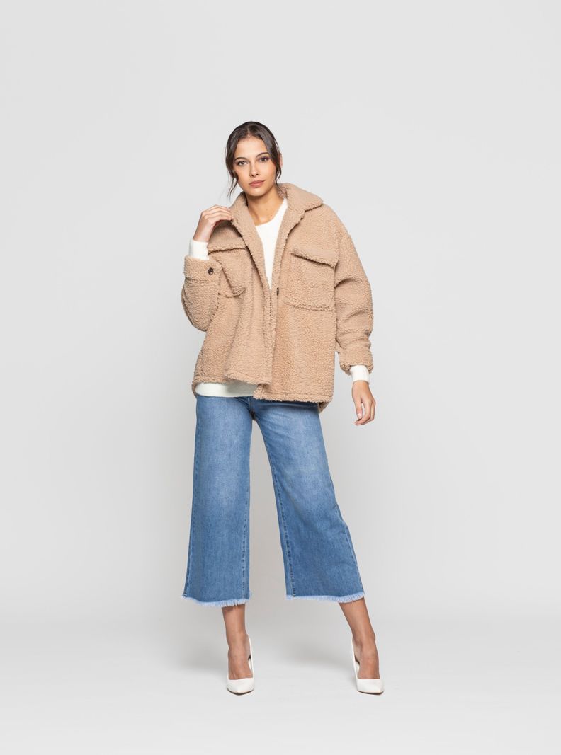 Chaqueta Mujer Noelis Beige Lineatre-2