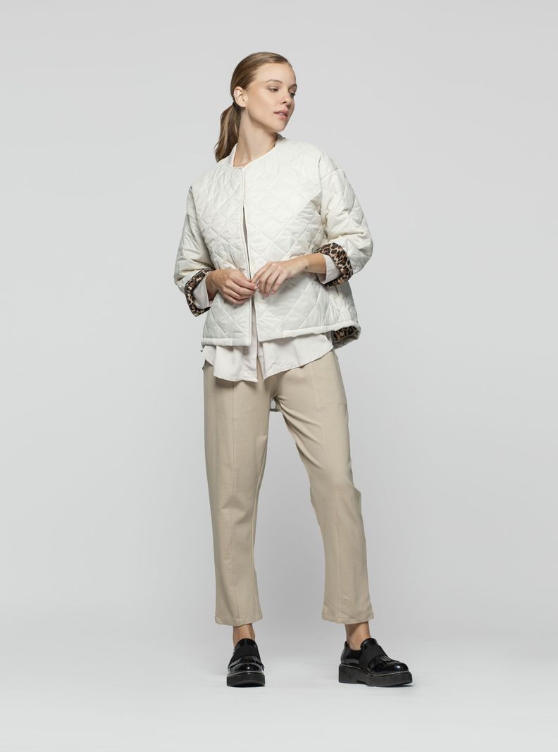 Chaqueta Mujer Clara Crudo Lineatre-0