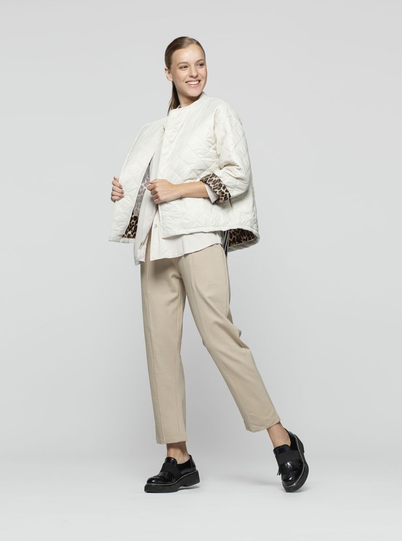 Chaqueta Mujer Clara Crudo Lineatre-2