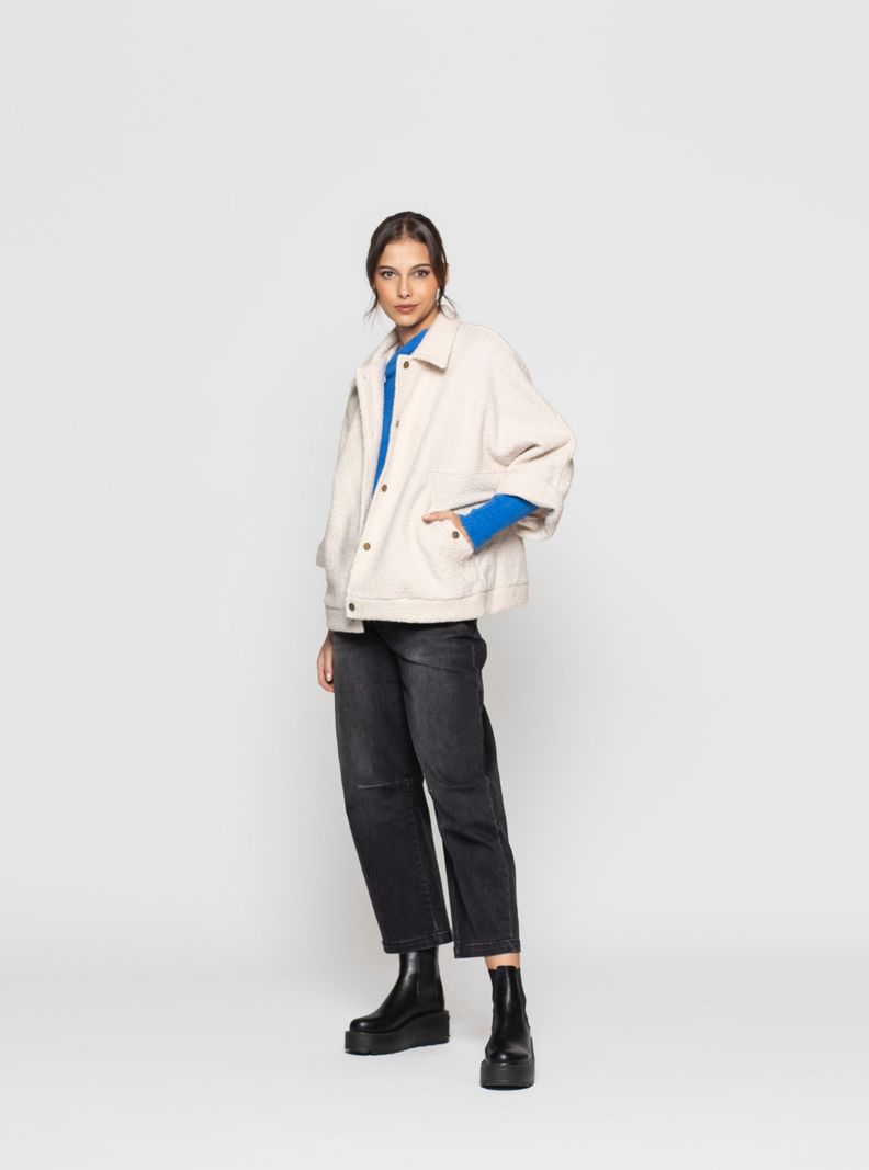 Chaqueta Mujer Dariane Beige Lineatre-2