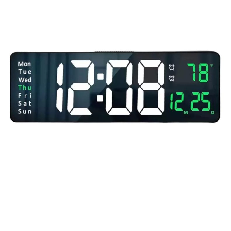 Reloj De Pared Digital Decorativo Led Pantalla Grande-1