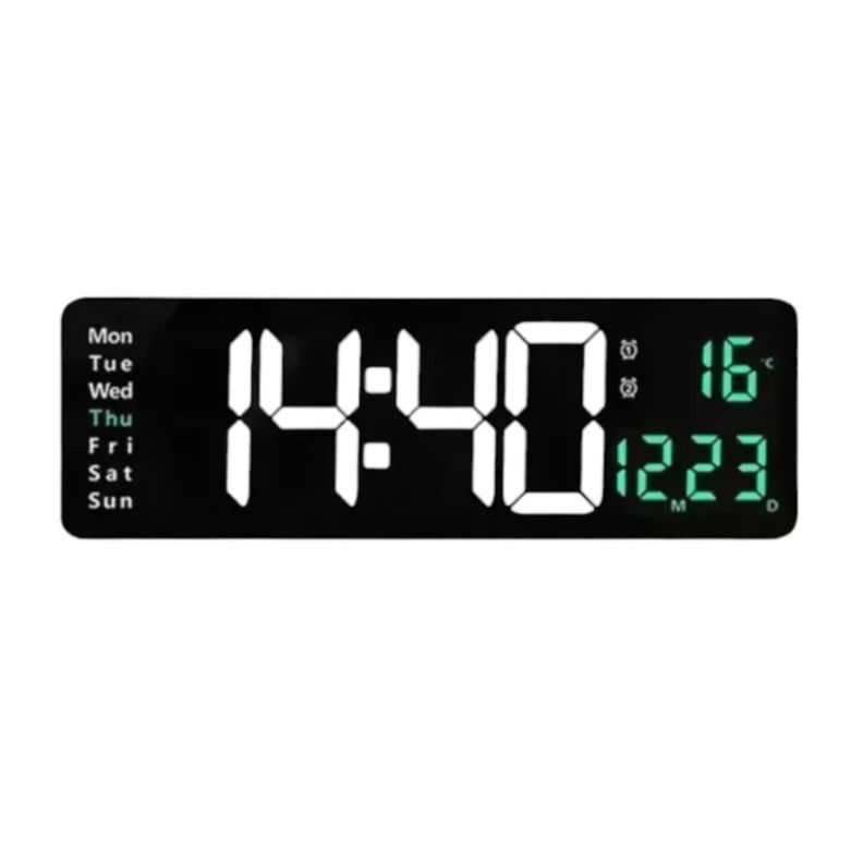 Reloj De Pared Digital Decorativo Led Pantalla Grande-3