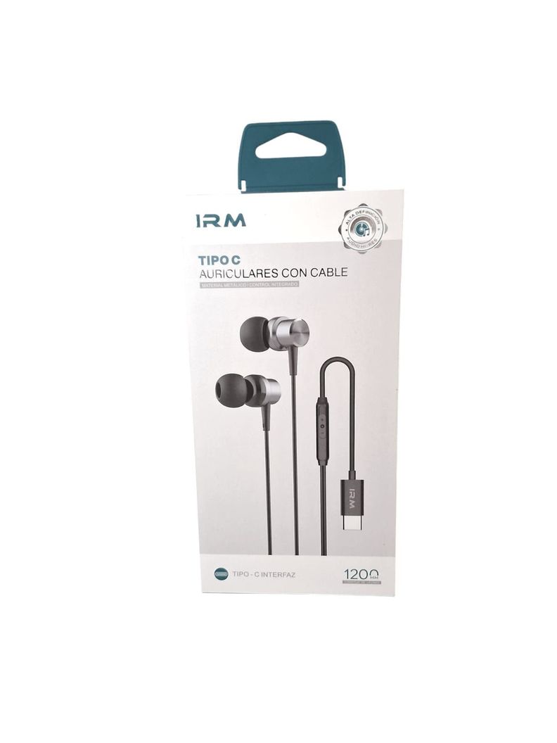 Audífonos tipo C de gomas Negro IRM-3