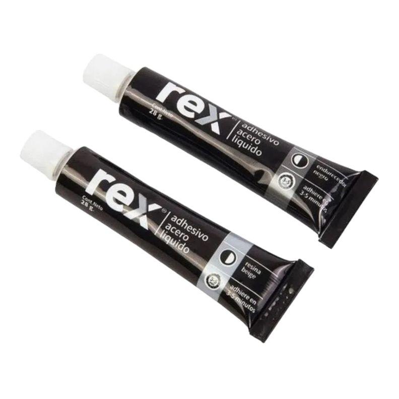 Pegamento Adhesivo Acero Líquido Rex Gris 56g-1